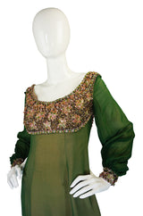 1960s Pierre Balmain Haute Couture Beaded Silk Dress