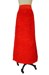 1960s Sybil Connolly Pleated Linen Skirt