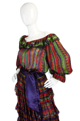 1970s Oscar de la Renta Silk Gypsy Set