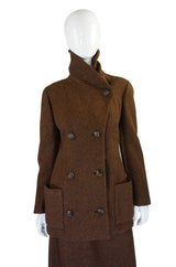 1960s Christian Dior Brown Wool Suit