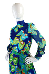 1960s Butterfly Print La Mendola Maxi
