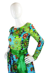 1971 Rare Lanvin Bright Print Maxi Dress