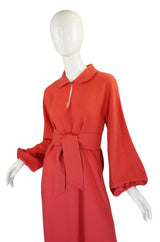 1970s Rare Wool Crepe Chloe Day Dress