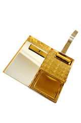 1920s Gold Mesh Compact Flapper Bag