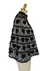 1960s Silver Sequin, Bead & Ribbon Cape