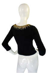 1950s Lanvin Attributed Beaded Top