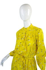 1970s Yellow Cotton Hanae Mori Dress
