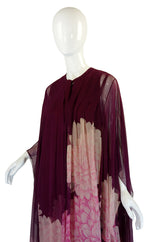 1970s Silk Chiffon Hanae Mori Caftan