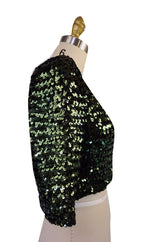 Rare 1970s Sequin Green Biba Jacket