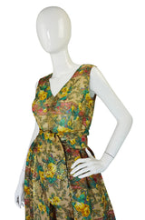 Rare 1950s Jacques Tiffeau Silk Dress