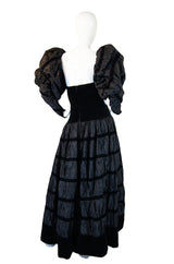 1986 Chanel Gown w Removable Sleeves