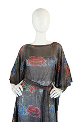 1970s Rare Metallic Missoni Caftan Gown
