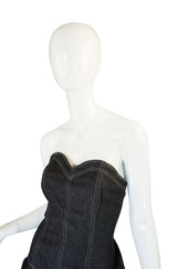 S1988 Patrick Kelly Strapless Ruffle Dress