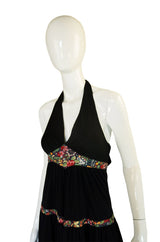 1970s Radley Jeresey Halter Dress
