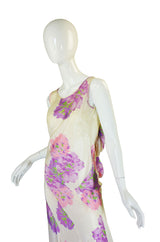1930s Silk Taffeta Bias Cut Gown