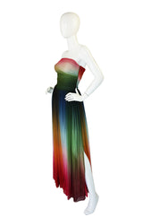 1970s Bill Blass Couture Ombre Gown