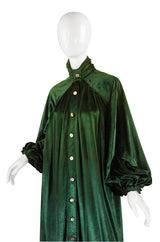 1970s Jean Varon Green Dress or Coat