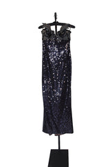 1990s Strapless Rare Loris Azzaro Sequin Gown