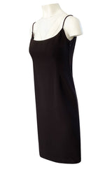 Spring 1968 Unlabeled Norman Norell Deep Brown Dress w Dipped Back