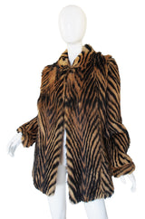 1970s Amazing Striped Goat Fur Jacket