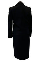 Documented Fall 2001 Yves Saint Laurent Haute Couture 'Le Smoking' Suit w Exaggerated Collar