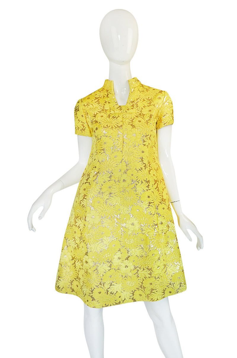 c.1968 Early Oscar de la Renta for Jane Derby Silk Dress