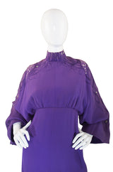 1960s Hand Painted George Halley Couture Gown