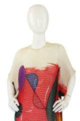 1970s Beaded Silk Hanae Mori Caftan