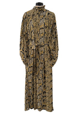 Iconic Pre-Fall 2018 Celine by Pheobe Philo Snake Print 'Boa" Jersey Dress