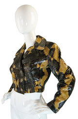 1991 Museum Held Alaia Exotic Python Skin Biker Jacket