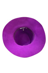 Wonderful c1997 Yves Saint Laurent Purple Felt Hat w Braided Band