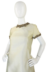 1960s Silk & Bead Malcolm Starr Shift Dress