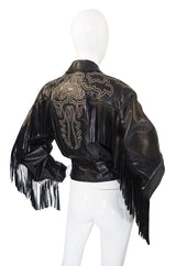 1979 Claude Montana Fringed Leather Jacket
