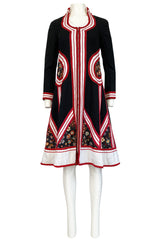 Documented 1970 Malcolm Starr by Youssef Rizkallah Ad Campaign Flared Patchwork Coat or Dress