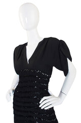 1983 Yves Saint Laurent Crepe & Sequin Dress