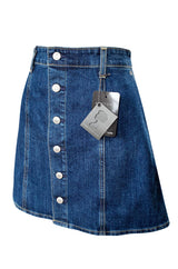 Spring 2015 Alexa Chung for AG Snap Front Denim Flare Skirt