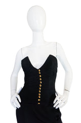 1985 Chanel Silk & Jersey Corset Dress worn by Emily Ratajkowski