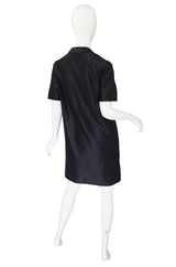 1990s Mila Schon Black Shift Dress & Belt