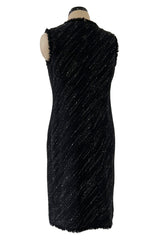 Chic Fall 2004 Chanel by Karl Lagerfeld Haute Couture Black & White Boucle Runway Dress & Jacket