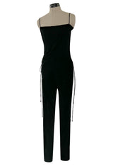 Fall 2009 Gucci by Frida Giannini Ad Campaign Black Jersey Draped Back Jumpsuit