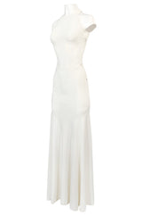 Documented Fall 2001 Azzedine Alaia Couture Runway Dress in Ivory