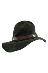 c. 2009 Balenciaga by Nicolas Ghesquière Deep Green Corduroy Hat