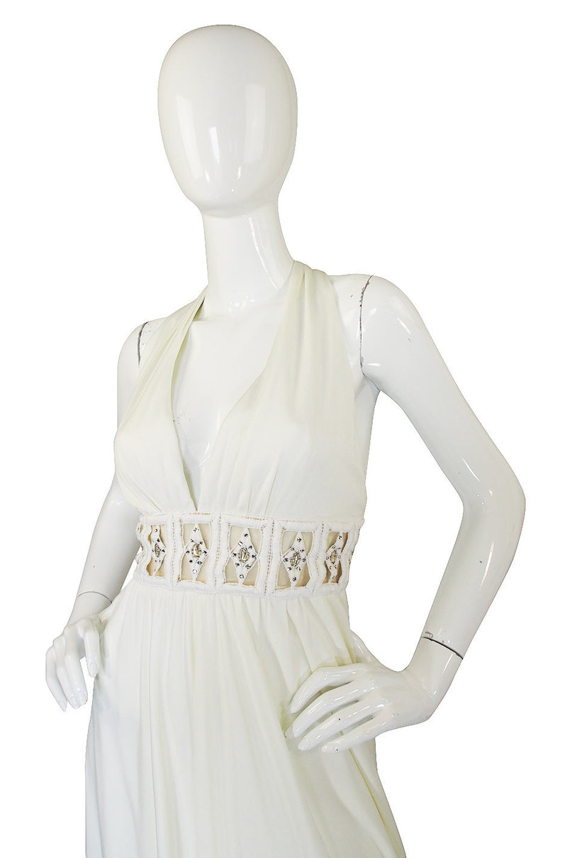 1960s Fred Perlberg White Maxi Dress