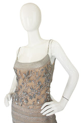 1990s Fine Bead & Sequin Valentino Dress