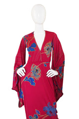 1982 Leonard Angel Sleeve Caftan Dress
