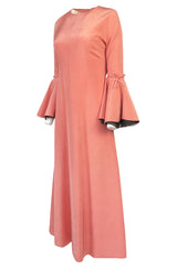 Documented 1960s Sybil Connolly 'Cream Puff' Extravagant Sleeve Dress