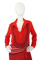 1970s Trompe l'oeil Roberta de Camerino Dress