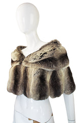 1950s Rare Scalloped Edge Chinchilla Cape