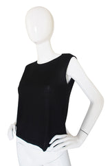 1990s Chanel Black Cashmere Shell Top