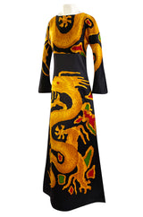 Spring 2001 Valentino Re-Edit of the Famous 1969 Haute Couture Printed Silk Dragon Dress